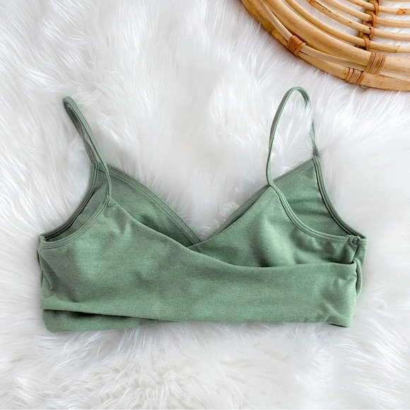 WellBeing + BeingWell Loungewell Willow Sports Bra Green Revolve - Picture 4 of 11